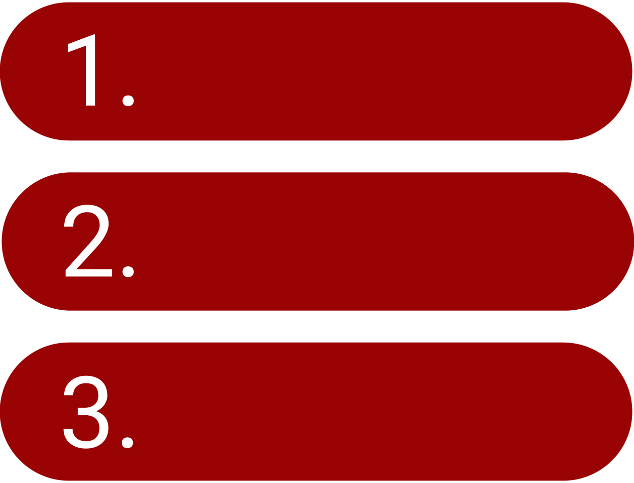 Clipart of a numbered list with red backgrounds.